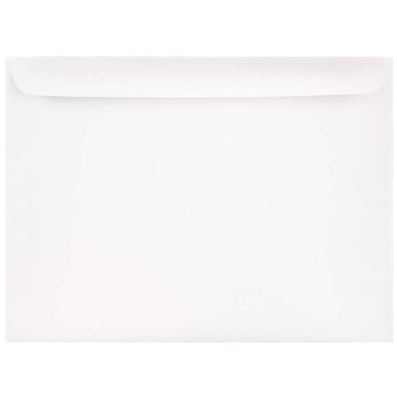 JAM Paper 9" x 12" White Booklet Commercial Envelopes